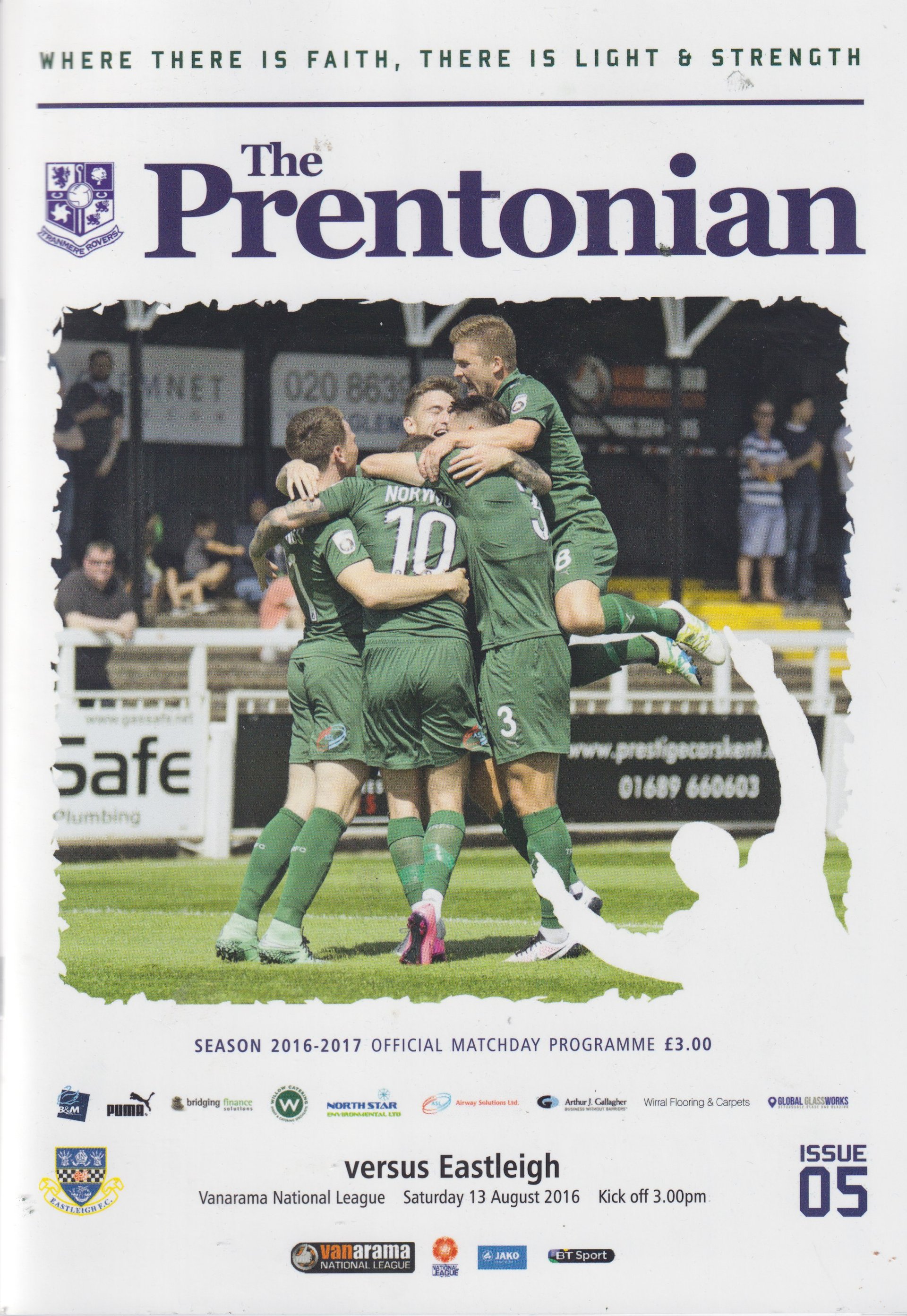 Tranmere Rovers v Eastleigh match programme